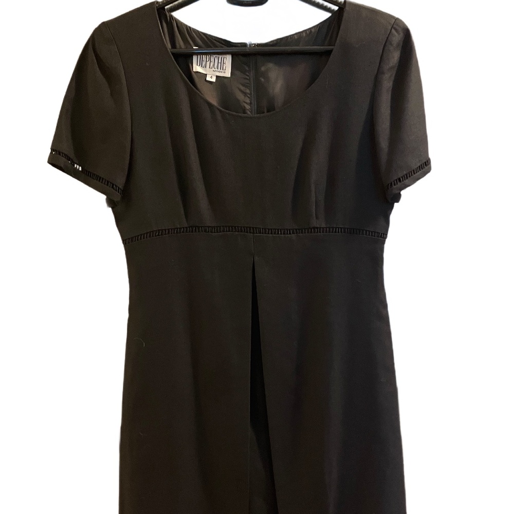 90s Yves Cossette Depeche Mode Black Cocktail Dress